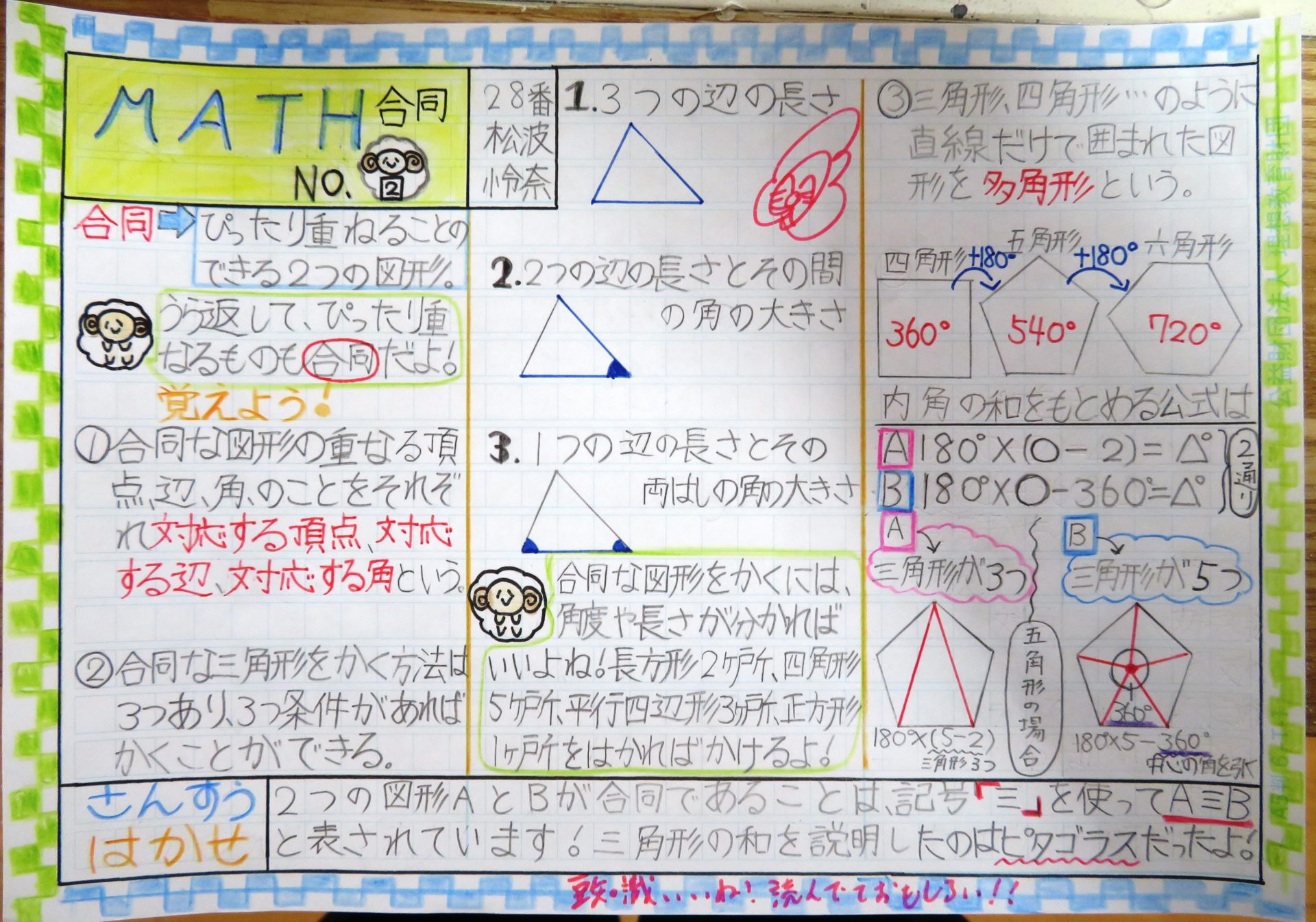 高学年の算数新聞 自分としての分かり方を表現 国府台女子学院 高学年の算数新聞 自分としての分かり方を表現 国府台女子学院